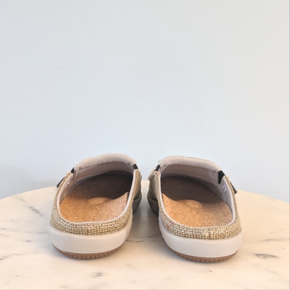 Spenco Siesta Tan Woven Slide Clogs Casual Comfort Shoes - Picture 10 of 14